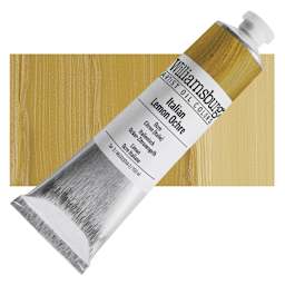 Williamsburg Handmade Oil Paint - Italian Lemon Ochre, 150 ml tube and swatch