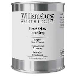 Williamsburg Handmade Oil Paint - French Yellow Ochre Deep, 16 oz can