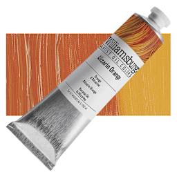 Williamsburg Handmade Oil Paint - Alizarian Orange, 150 ml tube and swatch