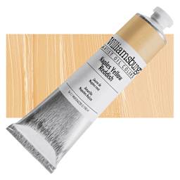 Williamsburg Handmade Oil Paint - Naples Yellow Reddish, 150 ml tube and swatch