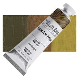 Williamsburg Handmade Oil Paint - Nickel Azo Yellow, 37 ml Tube and swatch