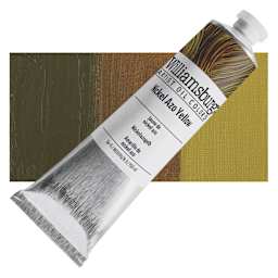 Williamsburg Handmade Oil Paint - Nickel Azo Yellow 150 ml tube and swatch
