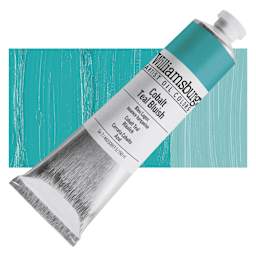 Williamsburg Handmade Oil Paint - Cobalt Teal Bluish, 150 ml tube and swatch