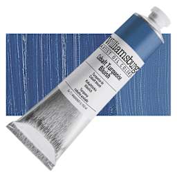 Williamsburg Handmade Oil Paint - Cobalt Turquoise Bluish, 150 ml tube and swatch