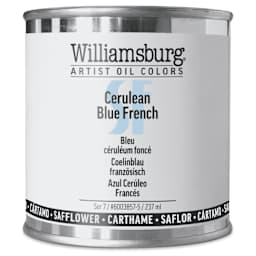Williamsburg Handmade Safflower Oil Color - Cerulean Blue French, 8 oz can