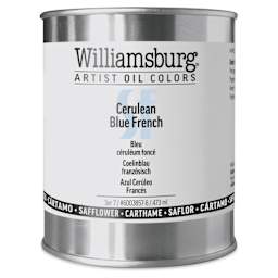 Williamsburg Handmade Safflower Oil Color - Cerulean Blue French, 16 oz can
