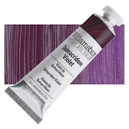 Williamsburg Handmade Oil Paint - Quinacridone Violet, 37 ml tube and swatch