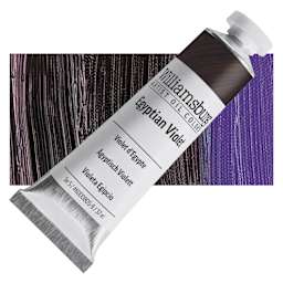 Williamsburg Handmade Oil Paint - Egyptian Violet, 37 ml tube and swatch