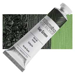Williamsburg Handmade Oil Paint - Sap Green, 37 ml tube and swatch