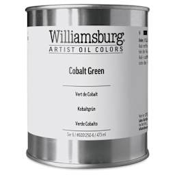 Williamsburg Handmade Oil Paint - Cobalt Green, 16 oz can