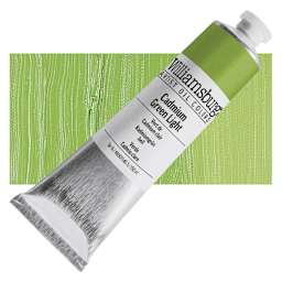 Williamsburg Handmade Oil Paint - Cadmium Green Light, 150 ml tube and swatch