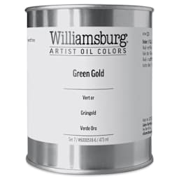 Williamsburg Handmade Oil Paint - Green Gold, 16 oz can