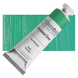 Williamsburg Handmade Oil Paint - Veronese Green, 37 ml tube and swatch