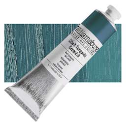 Williamsburg Handmade Oil Paint - Cobalt Turquoise Greenish, 150 ml tube and swatch
