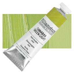 Williamsburg Handmade Oil Paint - Cinnabar Green Light, 37 ml tube and swatch