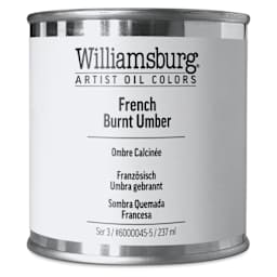 Williamsburg Handmade Oil Paint - French Burnt Umber, 8 oz can