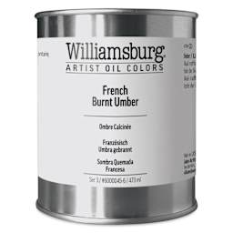 Williamsburg Handmade Oil Paint - French Burnt Umber, 16 oz can