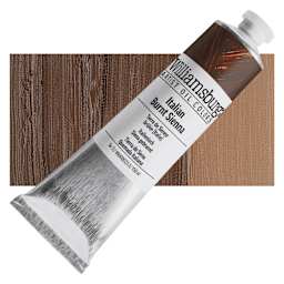 Williamsburg Handmade Oil Paint - Italian Burnt Sienna, 150 ml tube and swatch