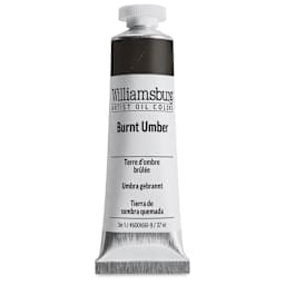 Williamsburg Handmade Oil Paint - Burnt Umber, 37 ml tube