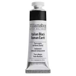 Williamsburg Handmade Oil Paint - Italian Black Roman Earth, 37 ml tube