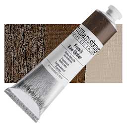 Williamsburg Handmade Oil Paint - French Raw Umber, 150 ml tube and swatch