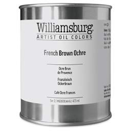 Williamsburg Handmade Oil Paint - French Brown Ochre, 16 oz can