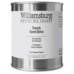 Williamsburg Handmade Oil Paint - French Burnt Ochre, 16 oz can