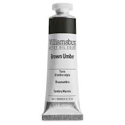 Williamsburg Handmade Oil Paint - Brown Umber, 37 ml tube