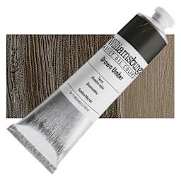 Williamsburg Handmade Oil Paint - Brown Umber, 150 ml tube and swatch