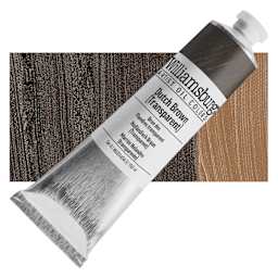Williamsburg Handmade Oil Paint - Dutch Brown, 150 ml tube and swatch