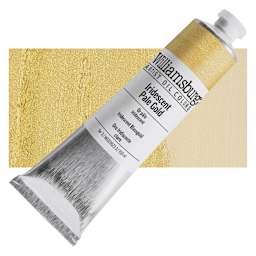 Williamsburg Handmade Oil Paint - Iridescent Pale Gold,  150 ml tube and swatch