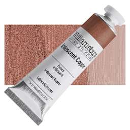 Williamsburg Handmade Oil Paint - Iridescent Copper, 37 ml tube and swatch