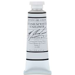 M. Graham Artists' Oil Color - Titanium White Sunflower, 37 ml tube