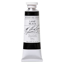 M. Graham Artists' Oil Color - Lamp Black, 37 ml tube