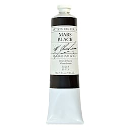 M. Graham Artists' Oil Color - Mars Black, 148 ml tube