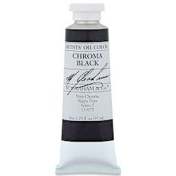 M. Graham Artists' Oil Color - Chroma Black, 37 ml tube