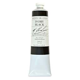 M. Graham Artists' Oil Color - Ivory Black, 5 oz tube
