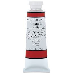 M. Graham Artists' Oil Color - Pyrrol Red, 37 ml tube