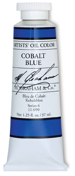 M. Graham Artists' Oil Paints and Sets - Front of 37 ml Cobalt Blue tube shown