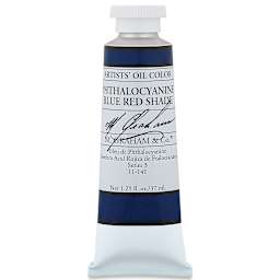 M. Graham Artists' Oil Color - Phthalocyanine Blue Red Shade, 37 ml tube