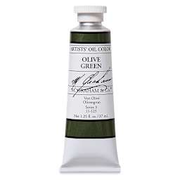 M. Graham Artists' Oil Color - Olive Green, 37 ml tube