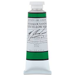 M. Graham Artists' Oil Color - Phthalocyanine Green Yellow Shade, 37 ml tube