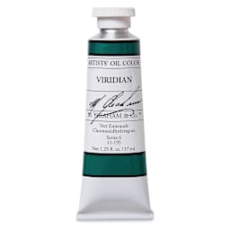 M. Graham Artists' Oil Color - Viridian, 37 ml tube