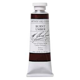 M. Graham Artists' Oil Color - Burnt Umber, 37 ml tube