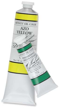 M. Graham Artists' Oil Paints and Sets - 37 ml Green Tube and 150 ml Yellow Tube shown
