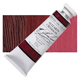 M. Graham Artists' Oil Color - Alizarin Crimson, 37 ml tube and swatch