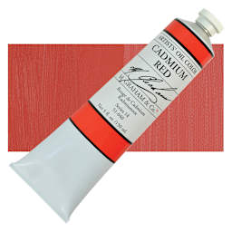 M. Graham Artists' Oil Color - Cadmium Red, 150 oz tube and swatch