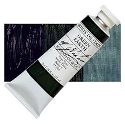 M. Graham Artists' Oil Color - Green Earth, 37 ml tube and swatch
