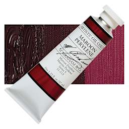 M. Graham Artists' Oil Color - Maroon Perylene, 37 ml tube and swatch