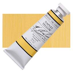 M. Graham Artists' Oil Color - Naples Yellow, 37 ml tube and swatch